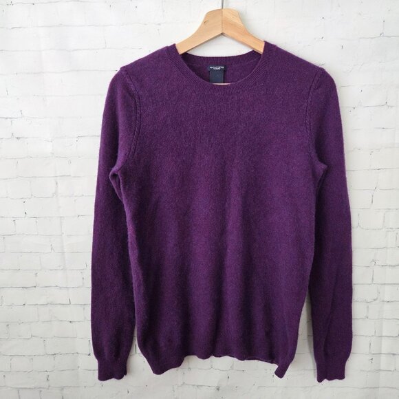 Magaschoni 100% Cashmere Sweater Womens Size S Purple Crewneck Long Sleeve - Picture 1 of 5